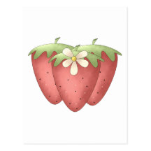 Welcome Spring · Strawberries & Flower Postcards