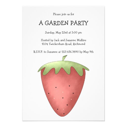 Welcome Spring · Strawberry Invitation