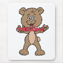 Welcome Teddy Bear mousepads