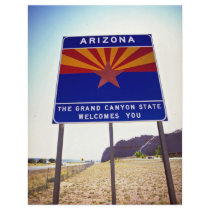 Welcome to Arizona sign at Lupton, Arizona Desert Flyer