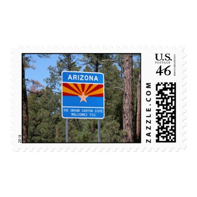 Welcome to Arizona sign Stamps by dmbike