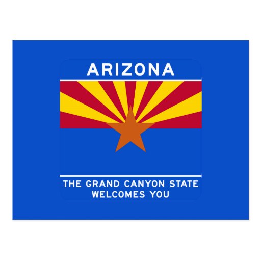 to Arizona USA Road Sign Postcard Zazzle