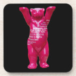 Welcome to Berlin Teddy Bear, Black Back Coasters