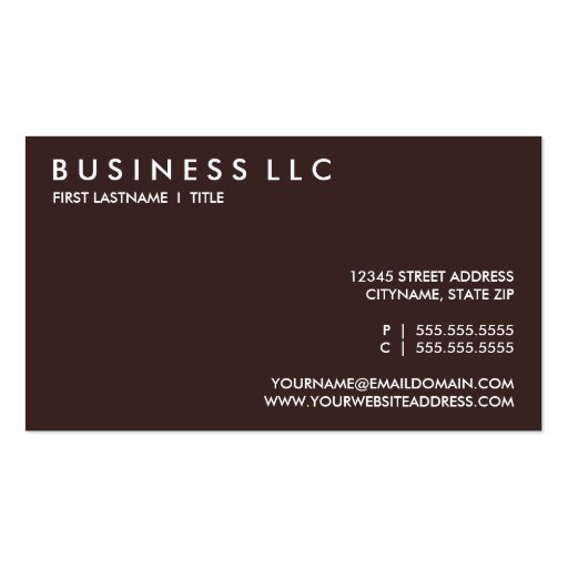 welcome to colorful colorado business card (back side)