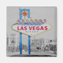 Welcome to Fabulous Las Vegas 2 inch Square Magnet