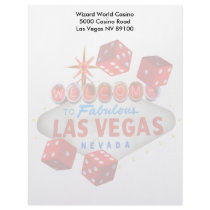 Welcome to Fabulous Las Vegas + Dice Letterhead