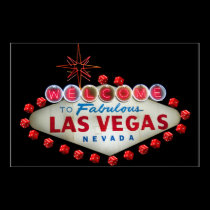 Welcome to Fabulous Las Vegas + Dice Poster posters