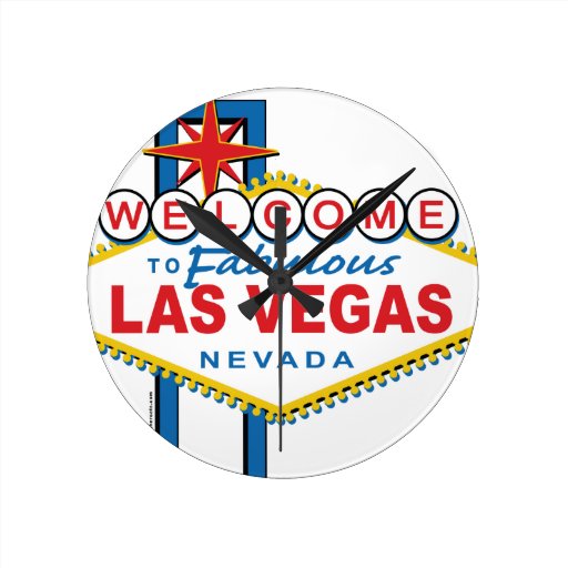to Fabulous Las Vegas Round Clock Zazzle