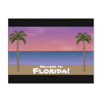Welcome to Florida: Beach Scene Postcard
