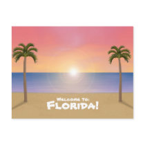 Welcome to Florida: Beach Scene Postcard