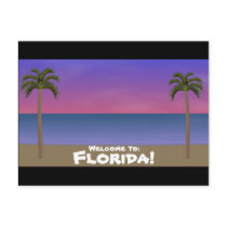 Welcome to Florida: Beach Scene Postcard