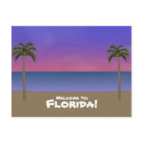 Welcome to Florida: Beach Scene Postcard