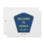 Welcome To Genius County (Signs) Custom Invitations