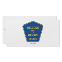 Welcome To Genius County (Signs) Personalized Photo Card