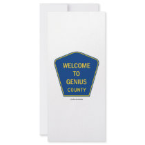 Welcome To Genius County (Signs) rack cards