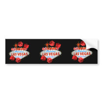 Welcome to Las Vegas + Dice Bumper Sticker bumper stickers