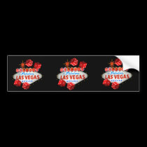Welcome to Las Vegas + Dice Bumper Sticker bumper stickers