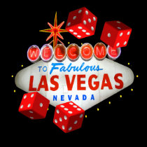 Welcome to Las Vegas + Dice Vector Graphic posters