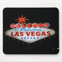 Welcome to Las Vegas Mousepad (night) by urbanphotos Welcome to Las Vegas Mousepad (night)