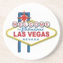 Welcome-to-Las-Vegas Retro Drink Coaster
