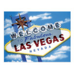 Welcome to Las Vegas Sign Retro Neon Sign Postcard