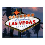 Welcome to Las Vegas Sign Retro Neon Sign Postcard