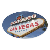 Welcome To Las Vegas Oval Stickers