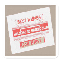 Welcome  -  To Married People Club Sticker