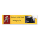 Welcome to Mcciky's world bumper stickers