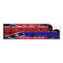 Welcome to my Redneck World bumper stickers