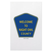 Welcome To Night Owl County (Signs) Personalized Stationery