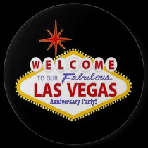 Welcome To Our Fabulous Las Vegas Anniversary Part buttons