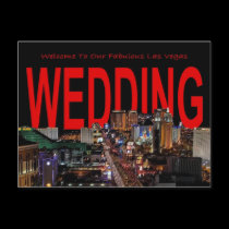 Welcome To Our Fabulous Las Vegas WEDDING Postcard by vegasdusoleil Welcome To Our Fabulous Las Vegas WEDDING Postcard