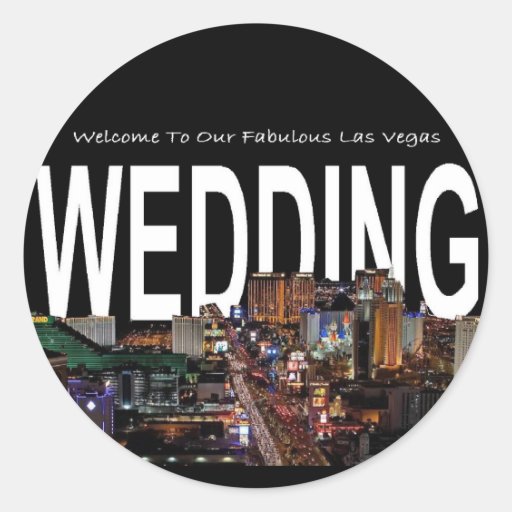 To Our Fabulous Las Vegas WEDDING Sticker Zazzle