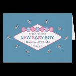 Welcome To Our Fabulous New Baby Boy LV Card cards