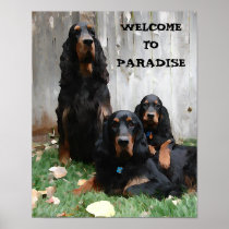 WELCOME TO PARADISE Gordon Setter Canvas Print