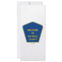 Welcome To Rat Race County (Signs) rack cards
