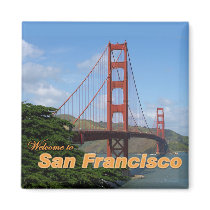 Welcome to San Francisco - Golden Gate Bridge magnets by malibuitalian Welcome to San Francisco - Golden Gate Bridge magnets
