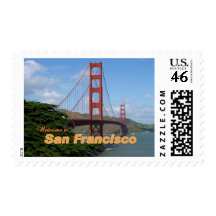 Welcome to San Francisco - Golden Gate Bridge Stamp