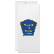 Welcome To Snore County (Signs) rack cards by wordsunwords Welcome To Snore County (Signs) rack cards