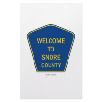 Welcome To Snore County (Signs) Custom Stationery