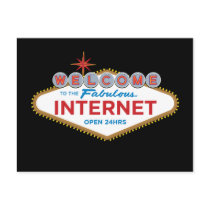 Welcome to the Fabulous Internet - open 24hrs Postcard