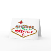 Welcome To The Fabulous North Pole (Vegas Sign) cards