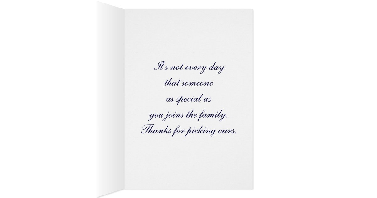 to the family Daughter in law Card Zazzle