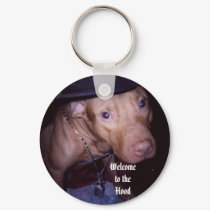 Welcome to the Hood, Dogs, Hat, Chain, Funny keychains by weddingplanner21 Welcome to the Hood, Dogs, Hat, Chain, Funny keychains