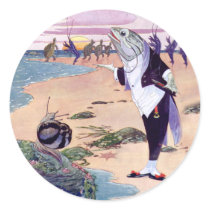 Welcome to the Lobster Quadrille Round Stickers
