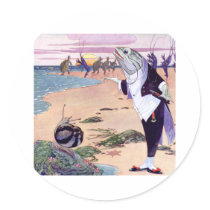 Welcome to the Lobster Quadrille Round Sticker
