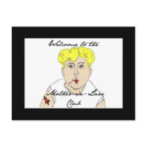 Welcome to the Mother in Law Club Advice postcards