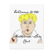 Welcome to the Mother in Law Club postcards