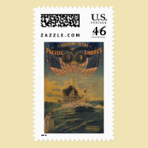 Welcome to the Pacific Shores. Flagship Connecticu postage by castatelibrary Welcome to the Pacific Shores. Flagship Connecticu postage